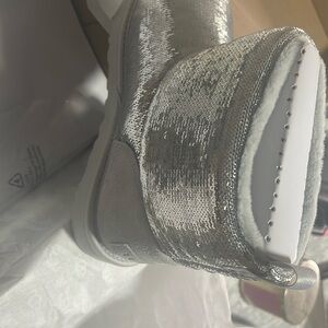 Classic Mini Mirror Ball Silver Sequin Women's Uggs